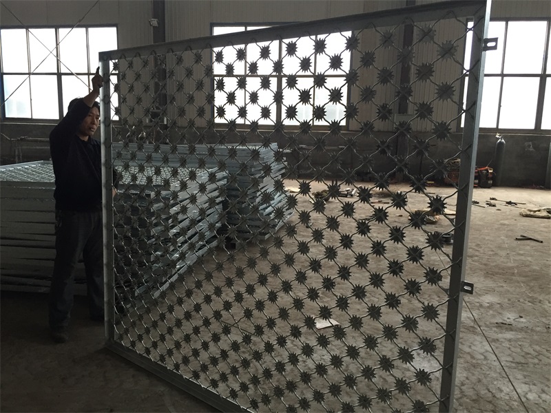 監獄收押通道梅花刺片隔離網墻圖片3